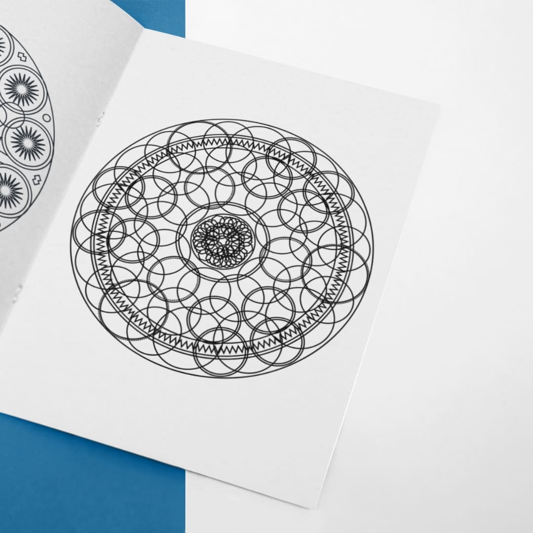 Simple Circular Mandala Coloring Book - Image 4