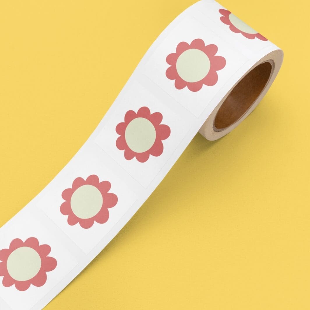 Pink Flowers Stickers - Image 2