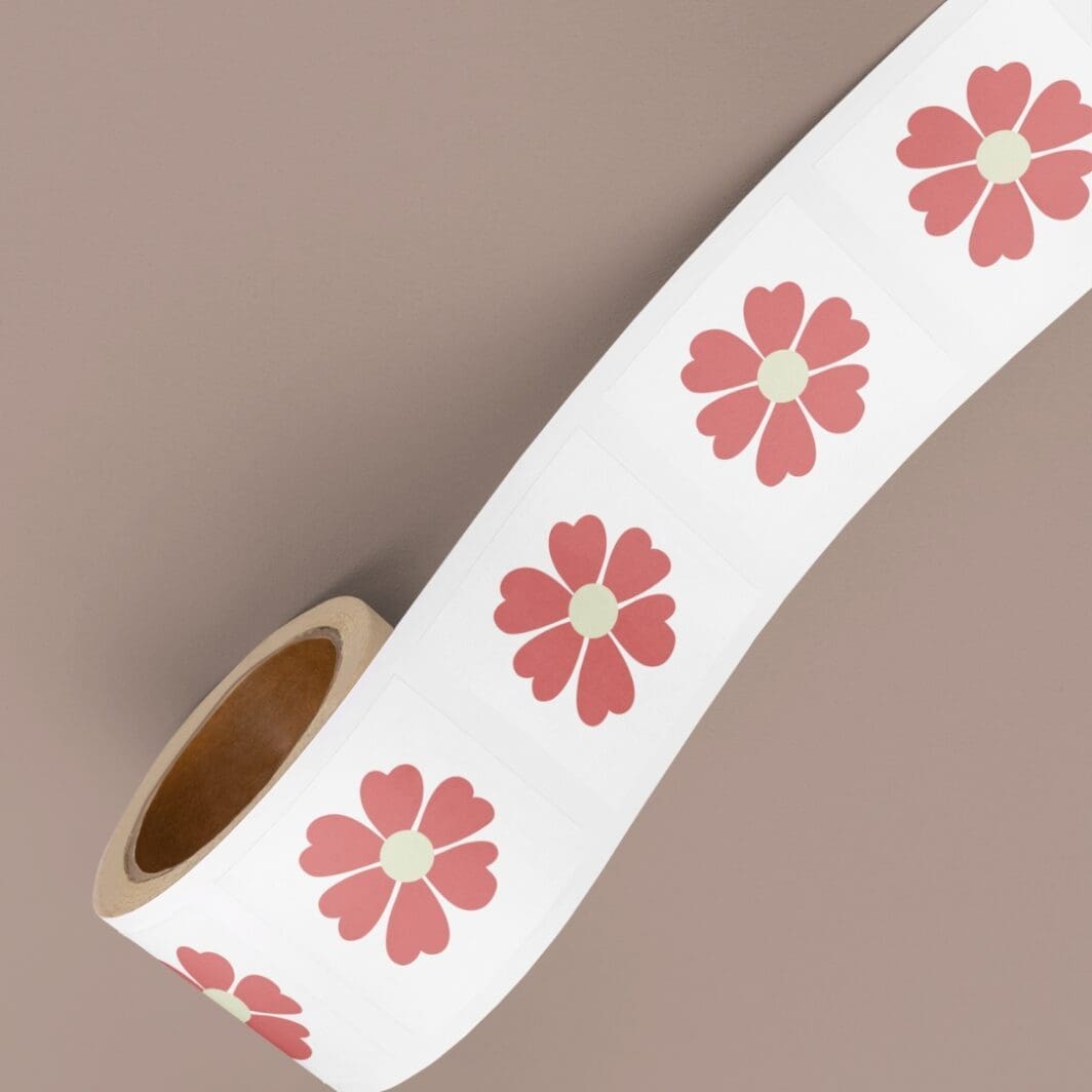 Pink Flowers Stickers - Image 4