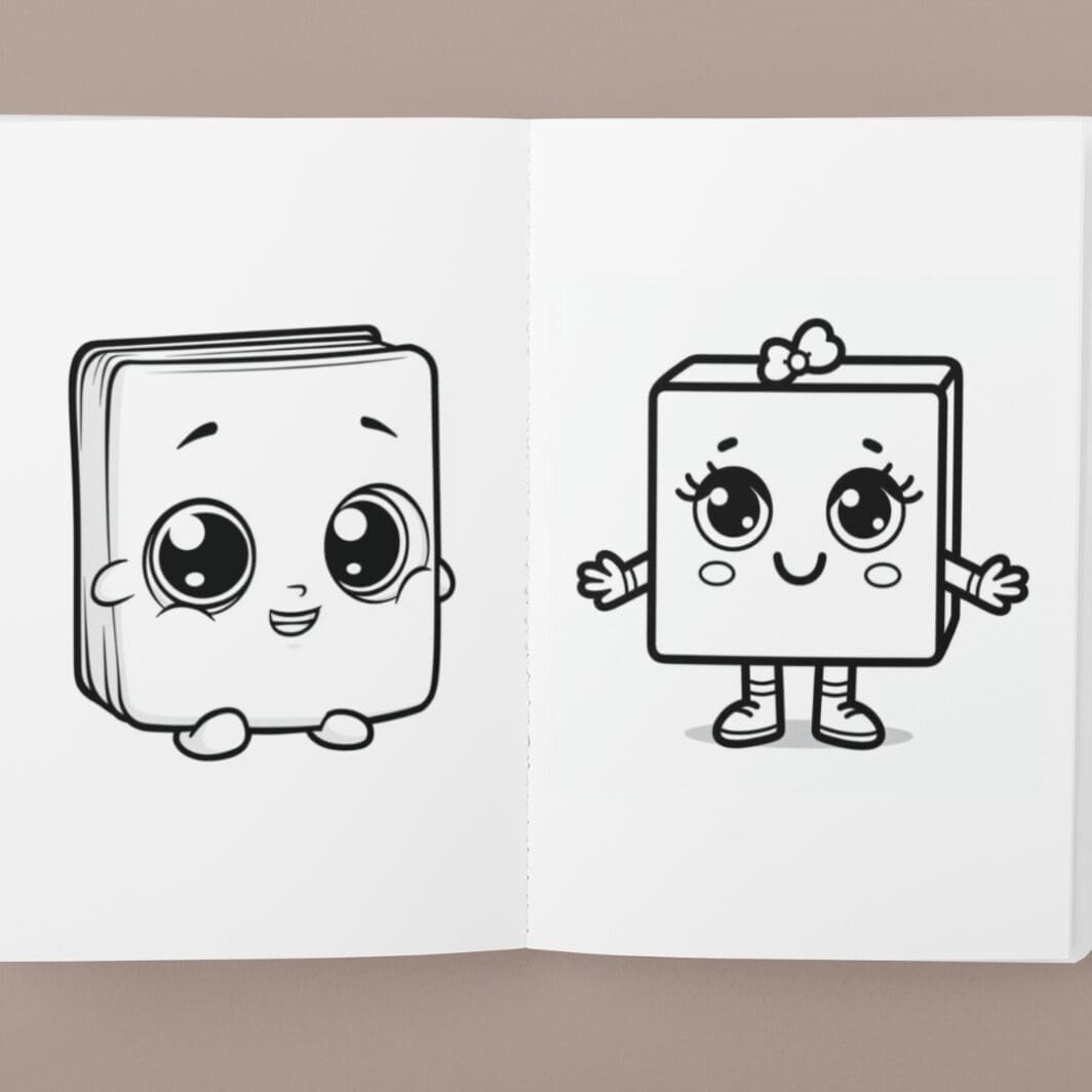 Cute Shapes Coloring Book - Image 3
