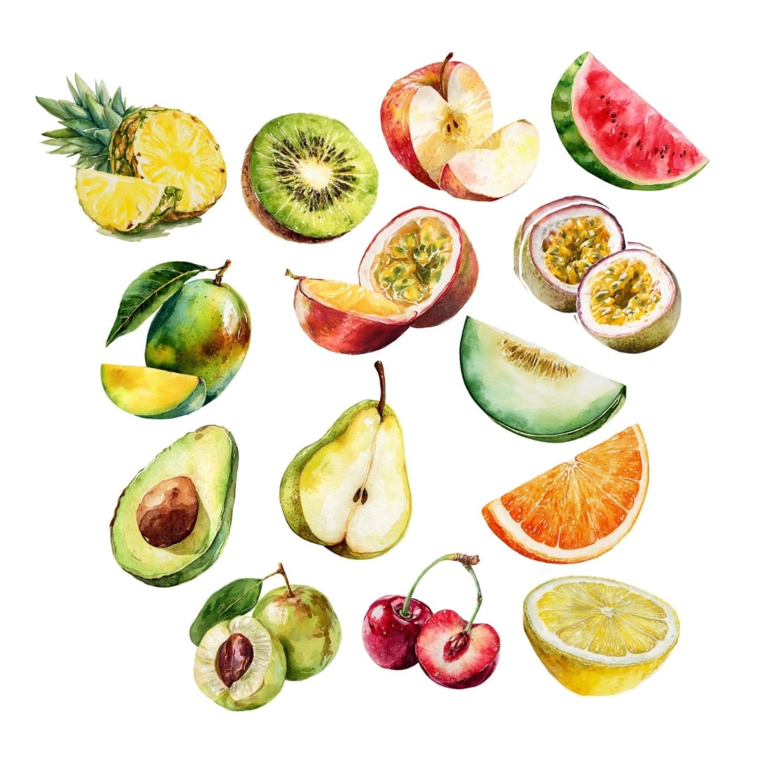 Fruits Watercolor Stickers - Image 3