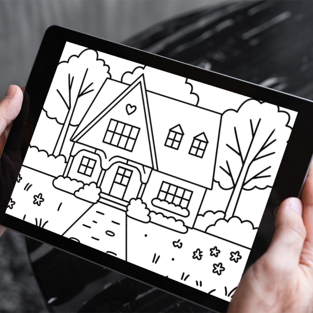 my neighborhood coloring pages digital printable kids school preschool homeschooling