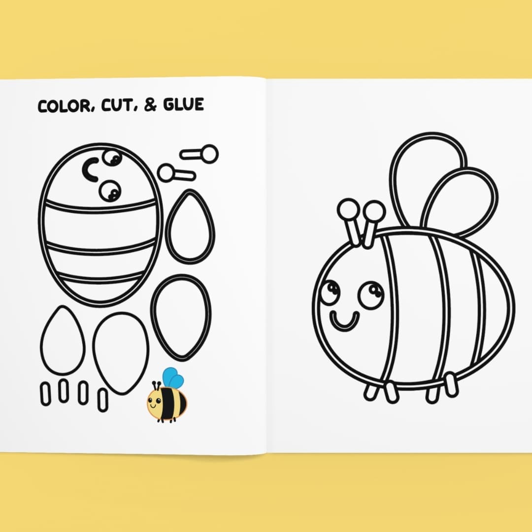 Color Cut Glue Bee