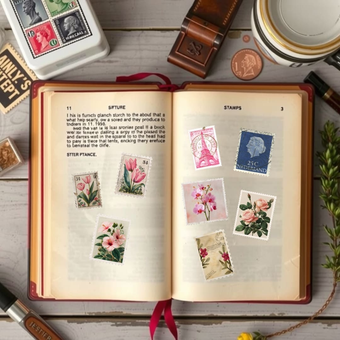 Vintage Flowers Stamps