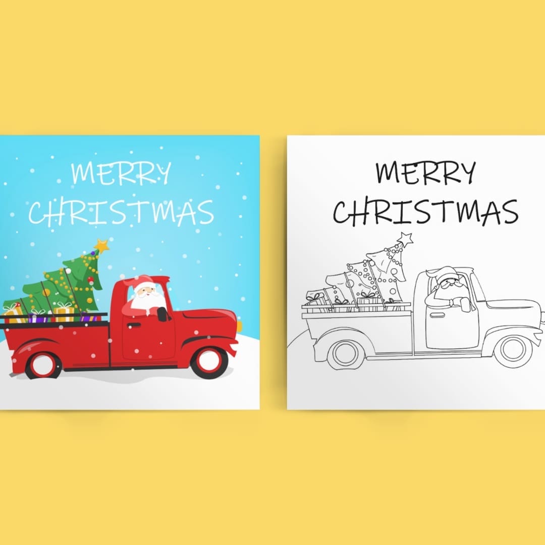 Happy Christmas Coloring Pages - Image 2