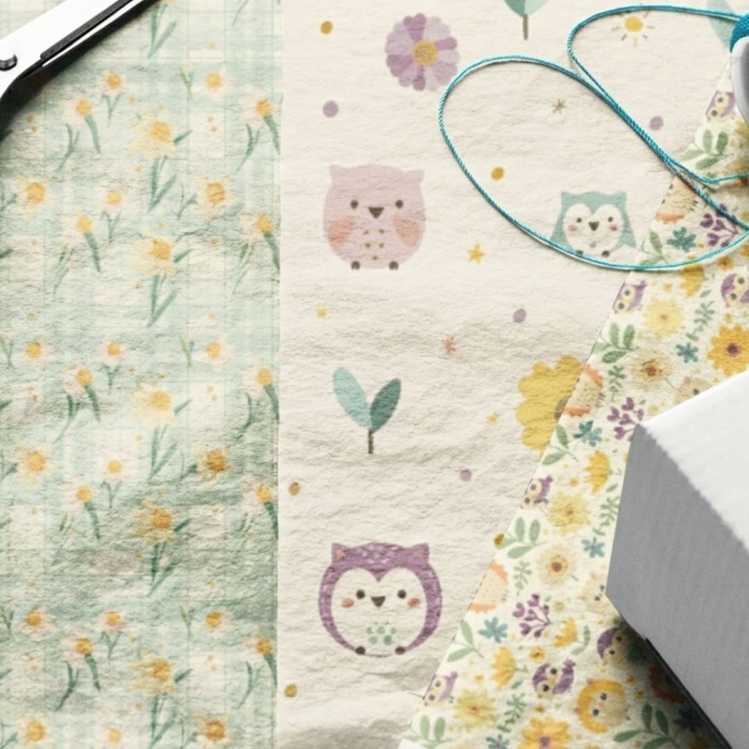 March Girls Energy Seamless Patterns Mockups