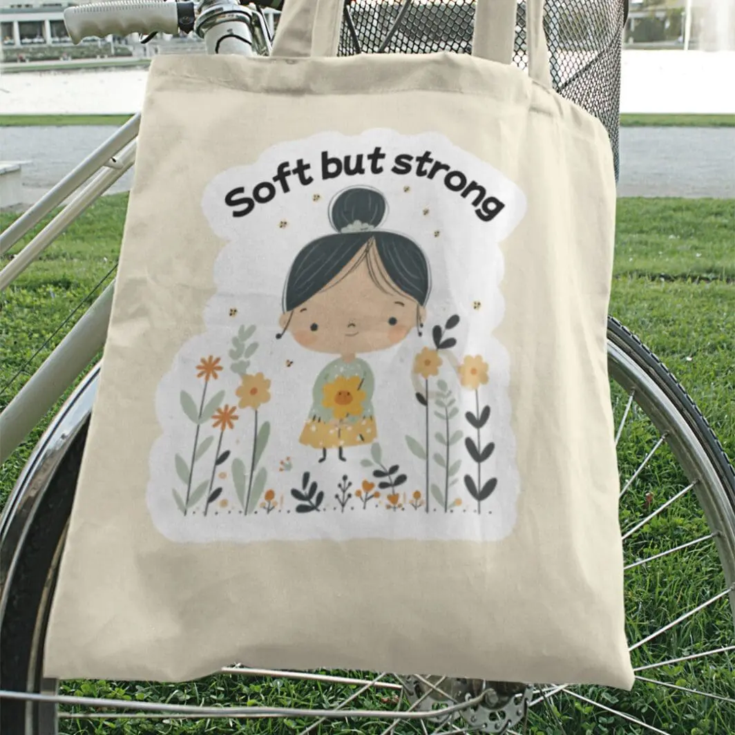 March Girl Energy stickers spread on a wooden table next to a floral gift box, featuring cute pastel designs with flowers, characters, and nature-inspired elements.