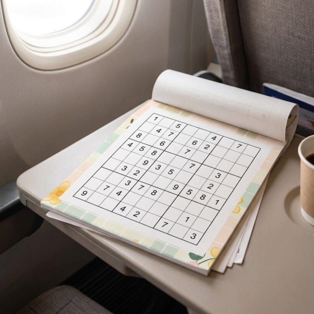 March Girl Energy Sudoku printable booklet featuring hard-level puzzles on an A4 page with two grids and a soft floral aesthetic design, perfect for brain training and relaxation.