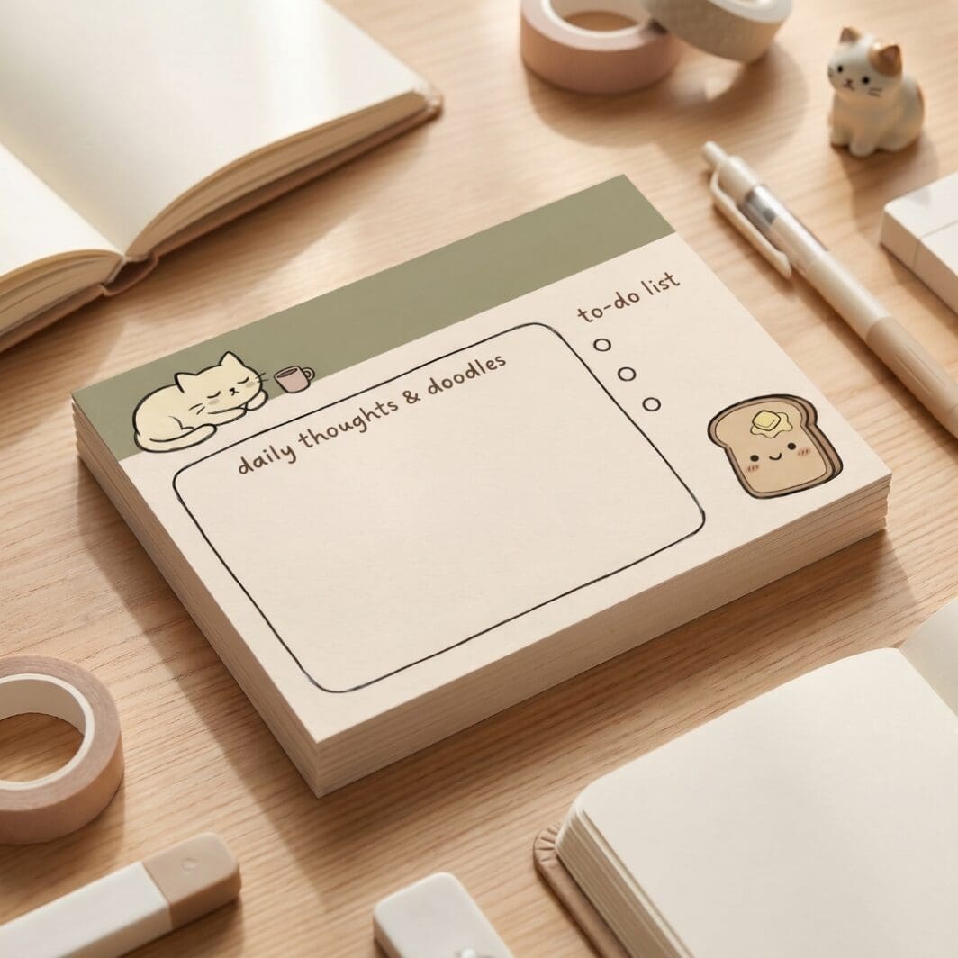 Cute Cozy Talk Memo Notes bundle featuring kawaii hand-drawn characters, speech bubble memo layouts, soft pastel colors, and minimalist Korean-inspired printable stationery designs for journaling, planning, and daily notes.