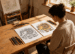 Adult mandala coloring pages printable with elephant design for stress relief and relaxing creative activity